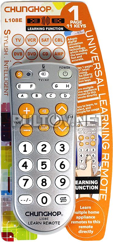 universal tv remote f-188 как настроить